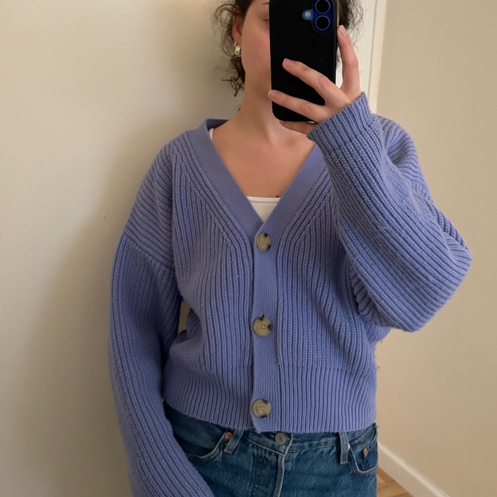 Zara Lavender Cardigan Sweater